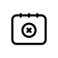 Simple Cancel Date icon. The icon can be used for websites, print templates, presentation templates, illustrations, etc vector