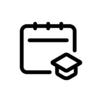 Simple Graduation Date icon. The icon can be used for websites, print templates, presentation templates, illustrations, etc vector