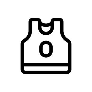Simple Basketball Jersey icon. The icon can be used for websites, print templates, presentation templates, illustrations, etc vector