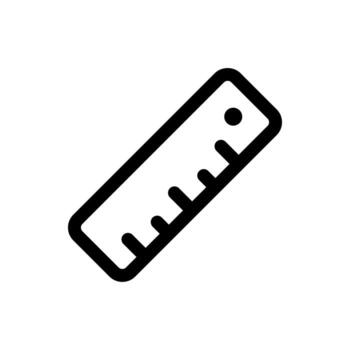 Simple Ruler icon. The icon can be used for websites, print templates, presentation templates, illustrations, etc vector
