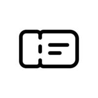 Simple Ticket icon. The icon can be used for websites, print templates, presentation templates, illustrations, etc vector