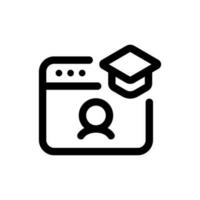 Simple Online Lesson icon. The icon can be used for websites, print templates, presentation templates, illustrations, etc vector