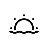 Simple Sunset icon. The icon can be used for websites, print templates, presentation templates, illustrations, etc vector