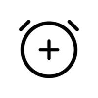 Simple Add Alarm icon. The icon can be used for websites, print templates, presentation templates, illustrations, etc vector