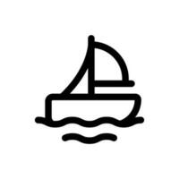Simple Sailboat icon. The icon can be used for websites, print templates, presentation templates, illustrations, etc vector