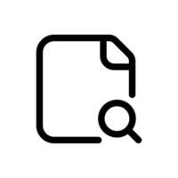 Simple Search File icon. The icon can be used for websites, print templates, presentation templates, illustrations, etc vector