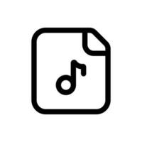 Simple Music File icon. The icon can be used for websites, print templates, presentation templates, illustrations, etc vector