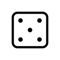 Simple Dice icon. The icon can be used for websites, print templates, presentation templates, illustrations, etc vector