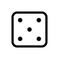 Simple Dice icon. The icon can be used for websites, print templates, presentation templates, illustrations, etc vector