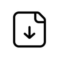 Simple Download File icon. The icon can be used for websites, print templates, presentation templates, illustrations, etc vector