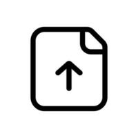 Simple Upload File icon. The icon can be used for websites, print templates, presentation templates, illustrations, etc vector