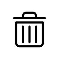 Simple Trash Can icon. The icon can be used for websites, print templates, presentation templates, illustrations, etc vector