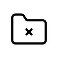 Simple Delete Folder icon. The icon can be used for websites, print templates, presentation templates, illustrations, etc vector