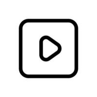 Simple Play icon. The icon can be used for websites, print templates, presentation templates, illustrations, etc vector
