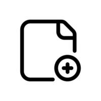 Simple New File icon. The icon can be used for websites, print templates, presentation templates, illustrations, etc vector