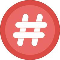 Hash tag Vector Icon Design