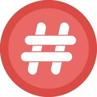 Hash tag Vector Icon Design