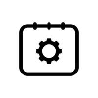 Simple Setting Date icon. The icon can be used for websites, print templates, presentation templates, illustrations, etc vector