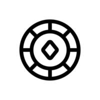 Simple Poker Chip icon. The icon can be used for websites, print templates, presentation templates, illustrations, etc vector