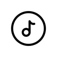 Simple Music icon. The icon can be used for websites, print templates, presentation templates, illustrations, etc vector