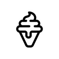 Simple Ice Cream icon. The icon can be used for websites, print templates, presentation templates, illustrations, etc vector