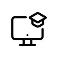 Simple Online Education icon. The icon can be used for websites, print templates, presentation templates, illustrations, etc vector