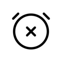 Simple Alarm Off icon. The icon can be used for websites, print templates, presentation templates, illustrations, etc vector