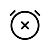 Simple Alarm Off icon. The icon can be used for websites, print templates, presentation templates, illustrations, etc vector