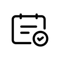 Simple Schedule icon. The icon can be used for websites, print templates, presentation templates, illustrations, etc vector