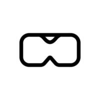 Simple VR icon. The icon can be used for websites, print templates, presentation templates, illustrations, etc vector