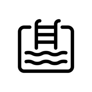 Simple Swimming Pool icon. The icon can be used for websites, print templates, presentation templates, illustrations, etc vector