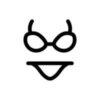 Simple Bikini icon. The icon can be used for websites, print templates, presentation templates, illustrations, etc vector