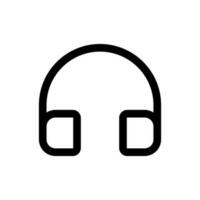 Simple Headphone icon. The icon can be used for websites, print templates, presentation templates, illustrations, etc vector