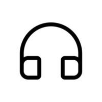 Simple Headphone icon. The icon can be used for websites, print templates, presentation templates, illustrations, etc vector