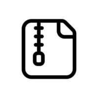 Simple Zip File icon. The icon can be used for websites, print templates, presentation templates, illustrations, etc vector