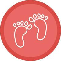 Footprint Vector Icon Design