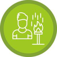 diseño de icono de vector de hombre comedor de fuego