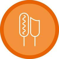 Corn dog Vector Icon Design