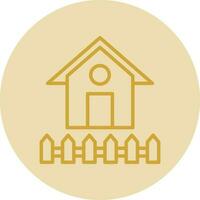 Cowshed Vector Icon Design