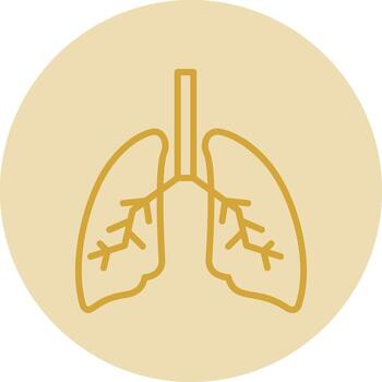 diseño de icono de vector de pulmones
