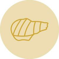 Grilled pork Vector Icon Design