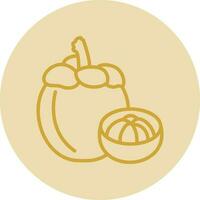 Mangosteen Vector Icon Design