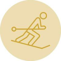 Skiing Vector Icon Design