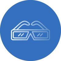 3d glasses Vector Icon Design