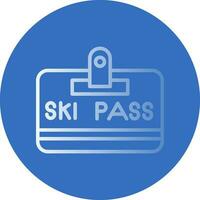 Ski pass Vector Icon Design