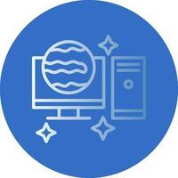 Desktop computer Vector Icon Design