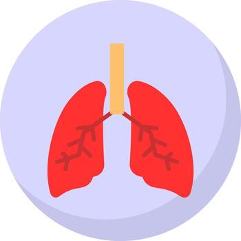 diseño de icono de vector de pulmones