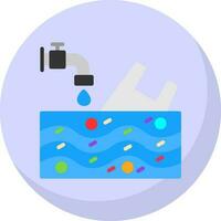 diseño de icono de vector de contaminación de agua