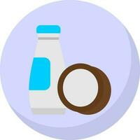 Coconut milk Vector Icon Design