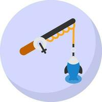 Ice fishing Vector Icon Design